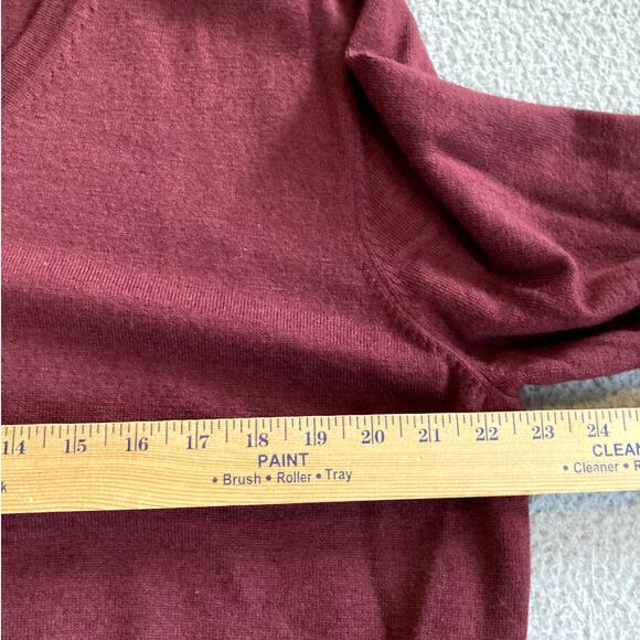 BROOKS BROTHERS Merino Wool Sweater Mens Large Brick Red Quiet Luxury Classic - Picture 5 of 11